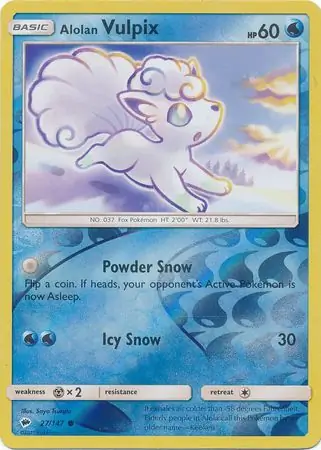 Alolan Vulpix, catalogue front