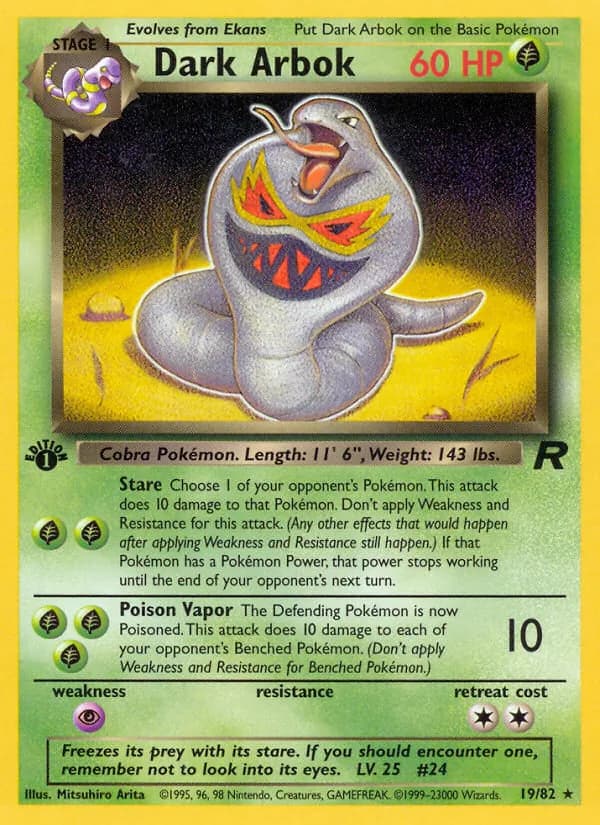 Dark Arbok, catalogue front