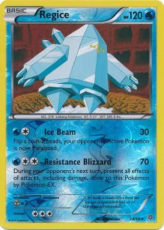 Regice, catalogue front