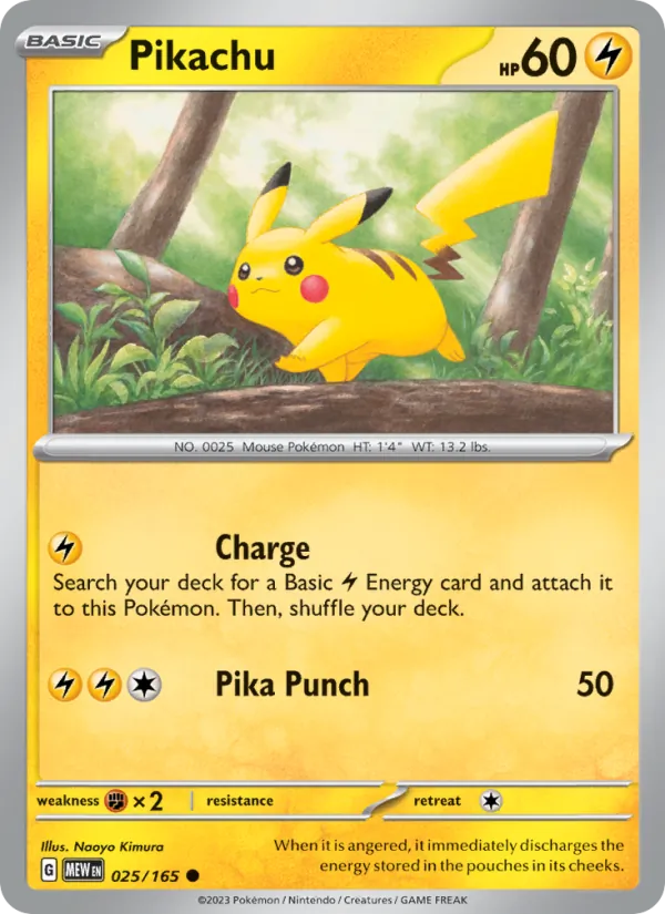 Pikachu, catalogue front