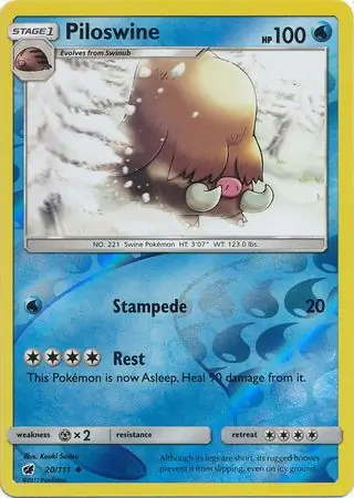Piloswine, catalogue front