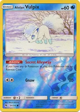 Alolan Vulpix, catalogue front