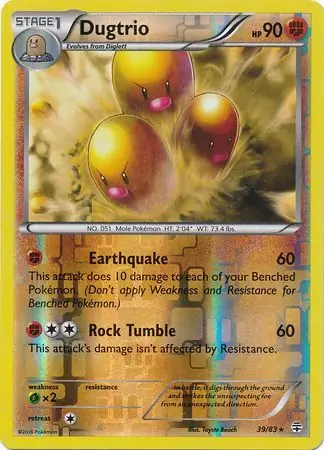 Dugtrio, catalogue front