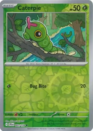 Caterpie, catalogue front