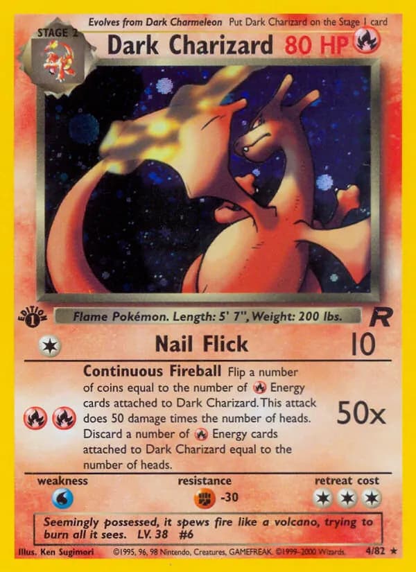 Dark Charizard, catalogue front