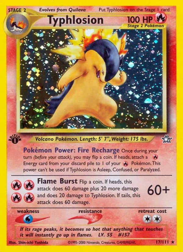 Typhlosion, catalogue front