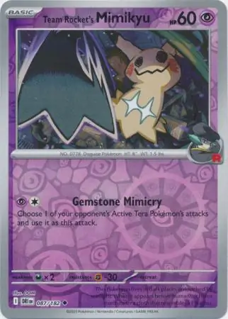 Team Rocket's Mimikyu, catalogue front
