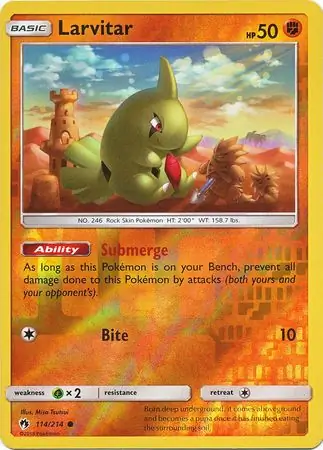 Larvitar, catalogue front