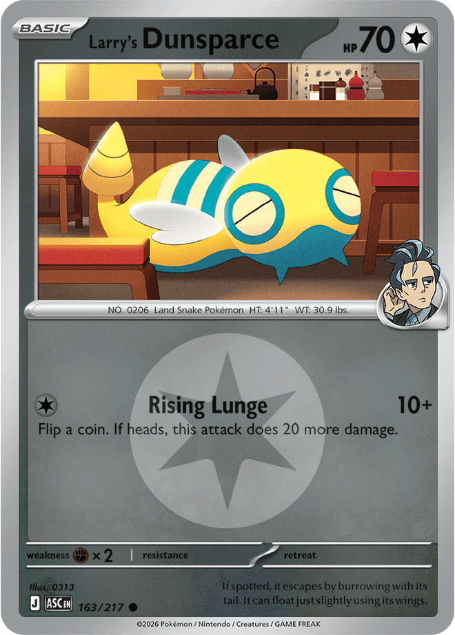 Larry's Dunsparce, catalogue front