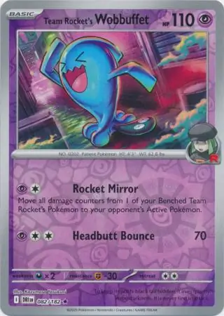Team Rocket's Wobbuffet, catalogue front