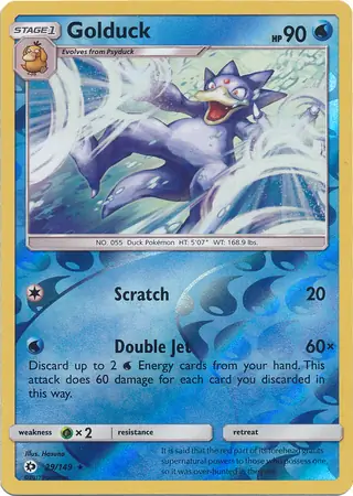 Golduck, catalogue front