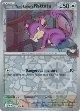 Team Rocket's Rattata, catalogue front