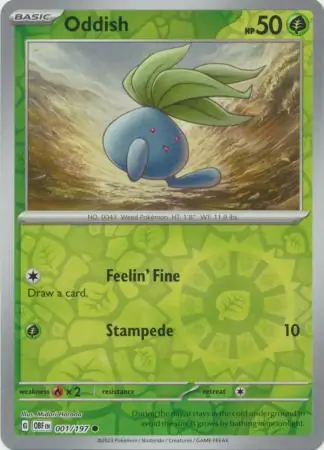 Oddish, catalogue front