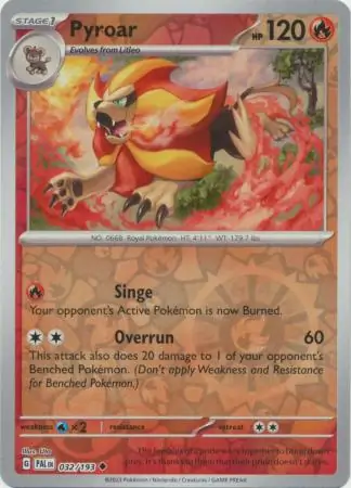 Pyroar, catalogue front