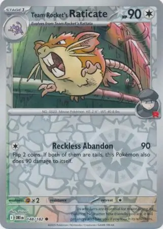 Team Rocket's Raticate, catalogue front