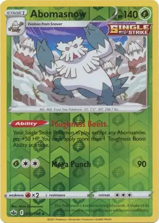 Abomasnow, catalogue front