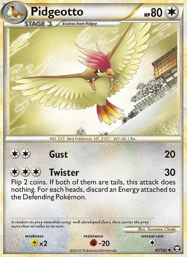 Pidgeotto, catalogue front