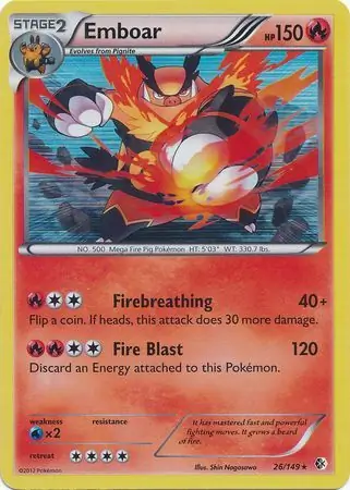 Emboar, catalogue front
