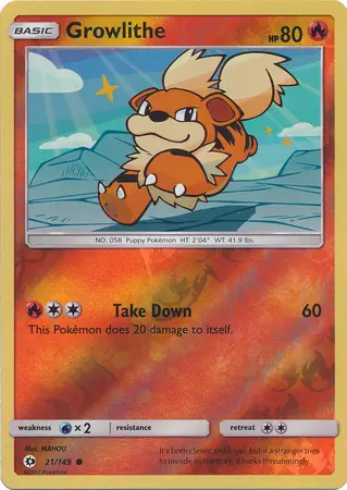 Growlithe, catalogue front