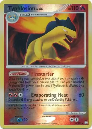 Typhlosion, catalogue front