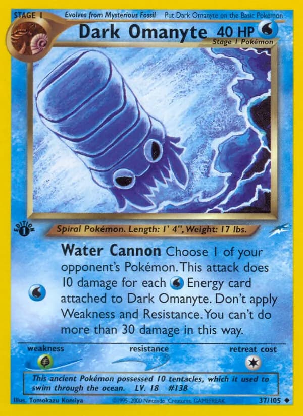 Dark Omanyte, catalogue front