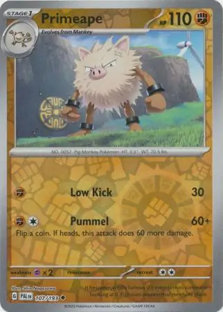 Primeape, catalogue front