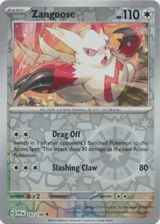 Zangoose, catalogue front