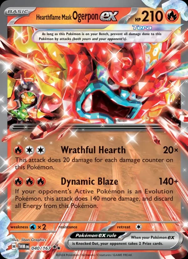 Hearthflame Mask Ogerpon ex, catalogue front
