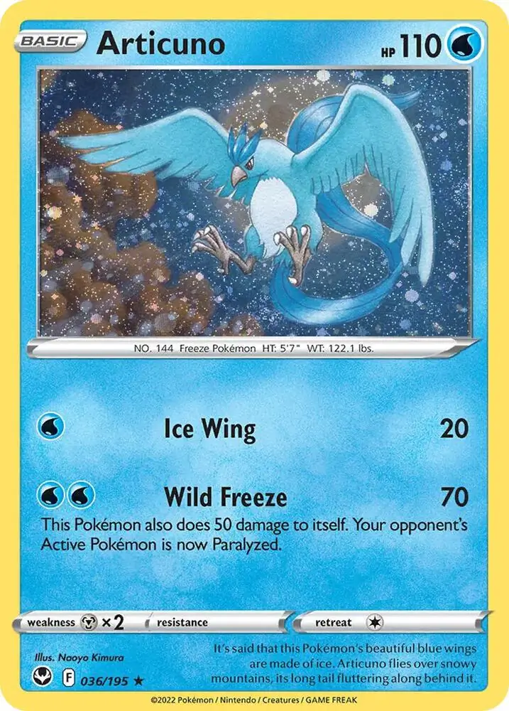 Articuno, catalogue front