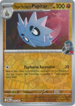 Team Rocket's Pupitar, catalogue front
