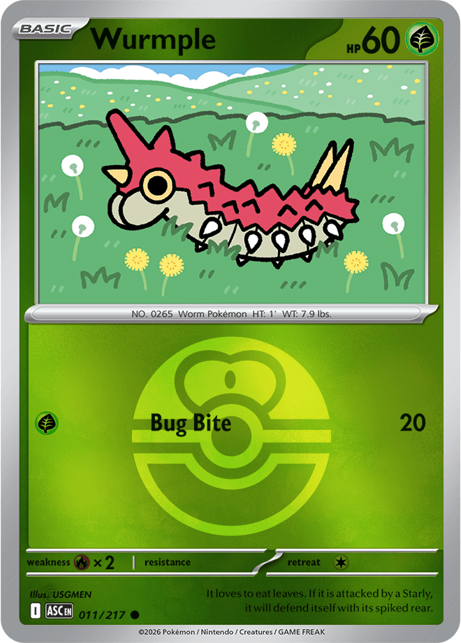 Wurmple, catalogue front
