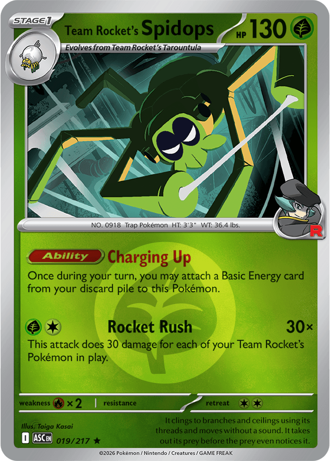 Team Rocket's Spidops, catalogue front