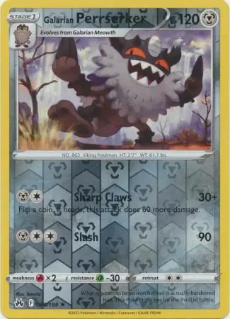 Galarian Perrserker, catalogue front