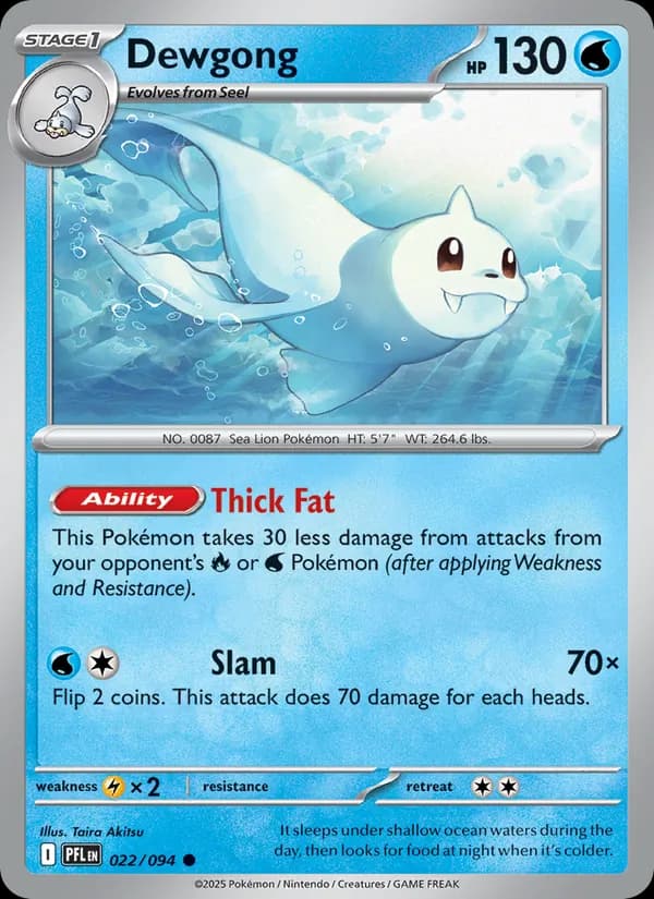 Dewgong, catalogue front