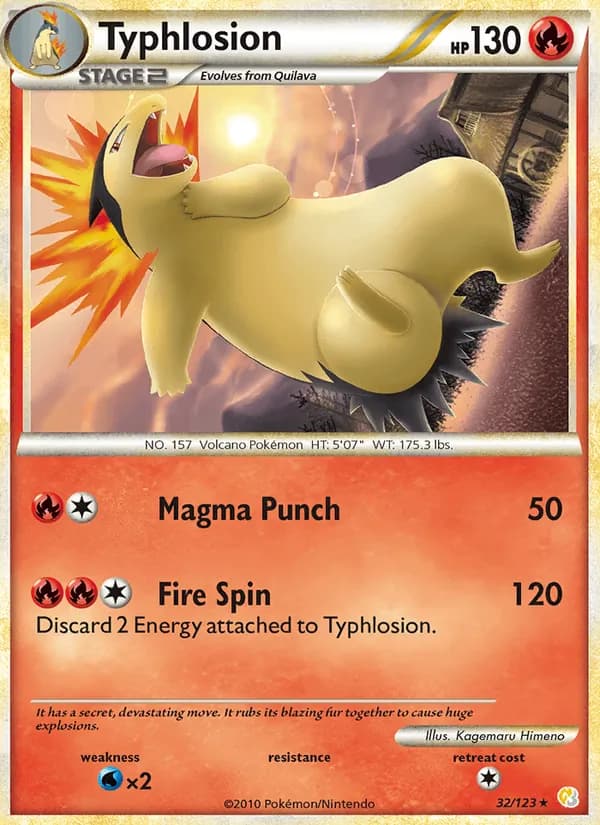 Typhlosion, catalogue front