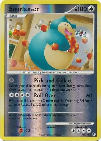 Snorlax, catalogue front