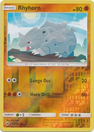 Rhyhorn, catalogue front