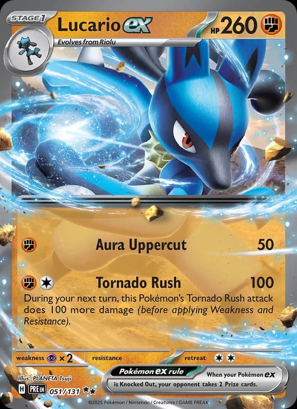 Lucario ex, catalogue front