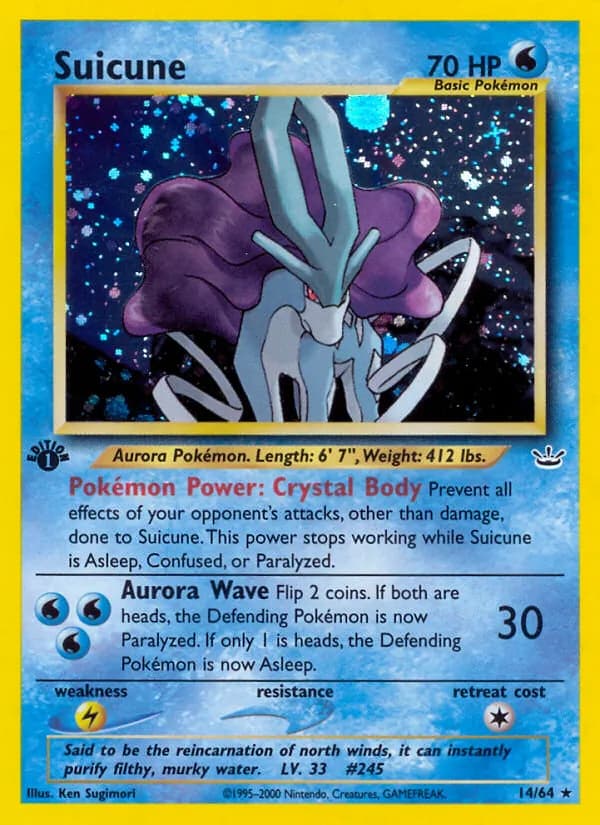 Suicune, catalogue front