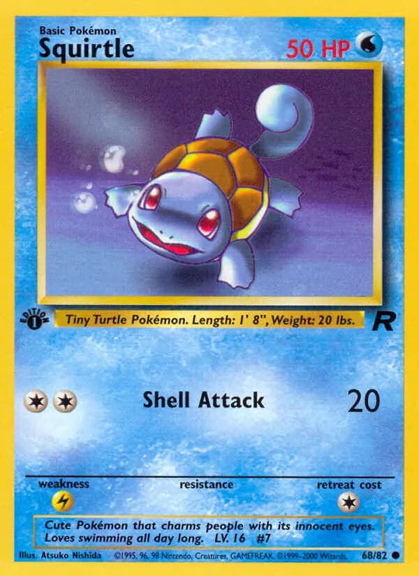 Squirtle, catalogue front