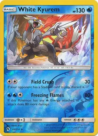 White Kyurem, catalogue front