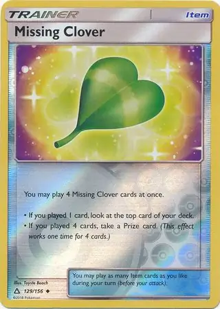 Missing Clover, catalogue front
