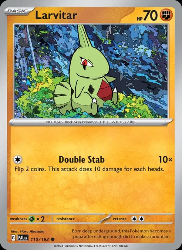 Larvitar, catalogue front