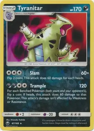 Tyranitar, catalogue front