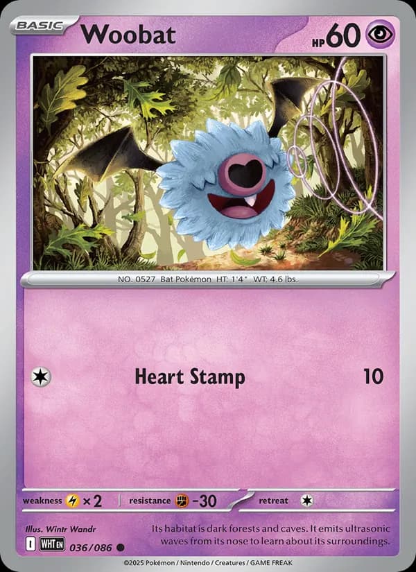 Woobat, catalogue front
