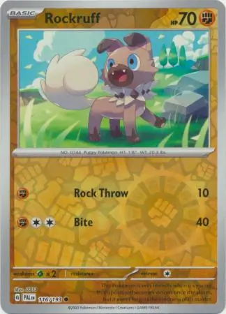 Rockruff, catalogue front