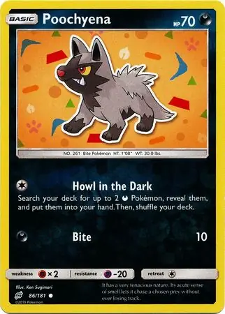 Poochyena, catalogue front