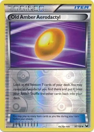 Old Amber Aerodactyl, catalogue front