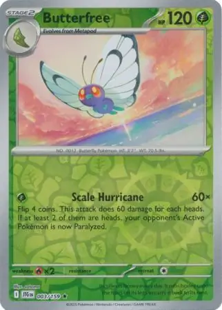 Butterfree, catalogue front