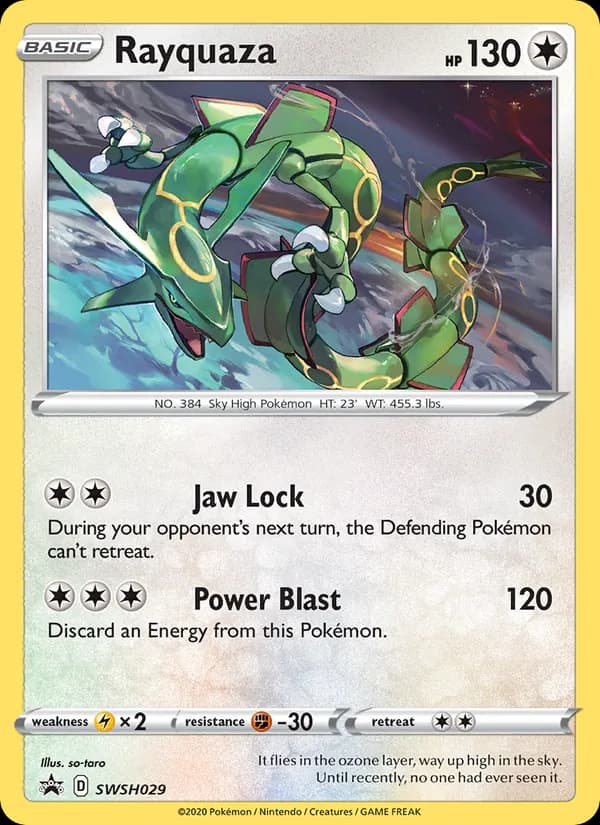 Rayquaza, catalogue front